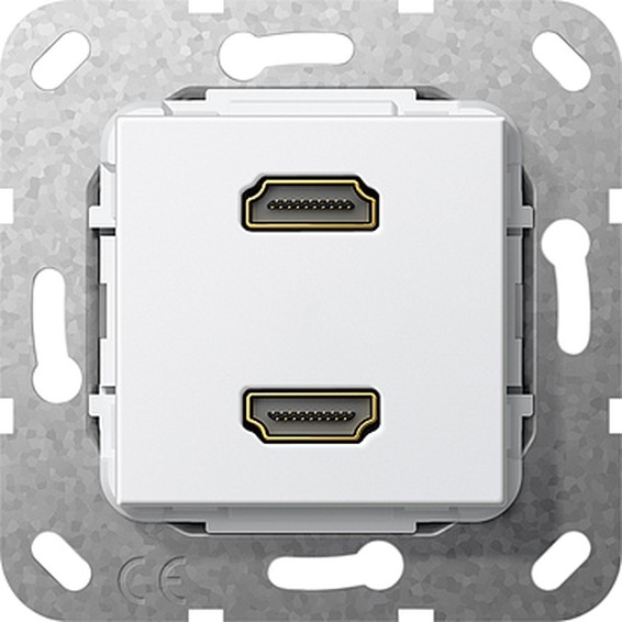 Розетка HDMI Gira SYSTEM 55, белый, 567103, G567103