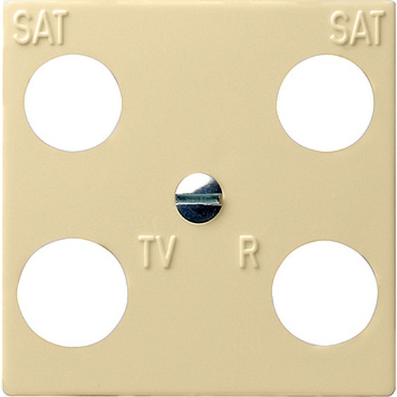 Накладка на розетку телевизионную Gira SYSTEM 55, кремовый глянцевый, 025801, G025801
