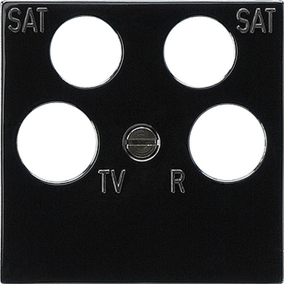 Накладка на розетку телевизионную Gira SYSTEM 55, черный, 025910, G025910