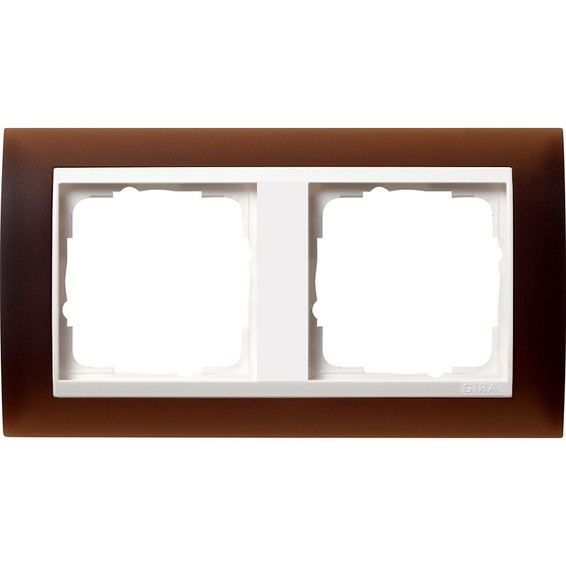 Рамка 2 поста Gira EVENT, полупрозрачный коричневый, 0212331, G0212331