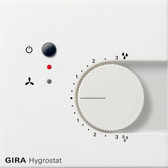 Термостат комнатный Gira F100, белый глянцевый, 2265112, G2265112