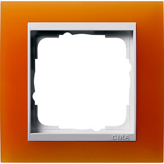 Рамка 1 пост Gira EVENT, полупрозрачный оранжевый матовый, 0211397, G0211397