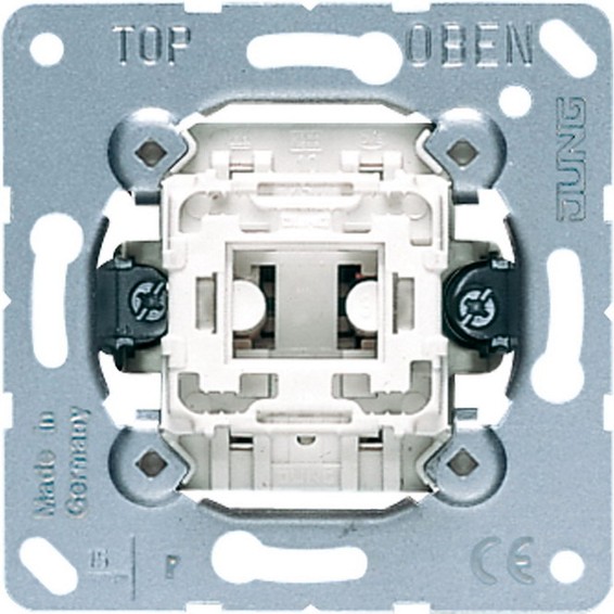 Выключатель 1-клавишный кнопочный JUNG ECO PROFI, скрытый монтаж, EP431U