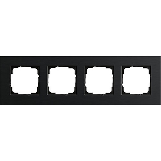 Рамка 4 поста Gira ESPRIT, черный, 0214126, G0214126