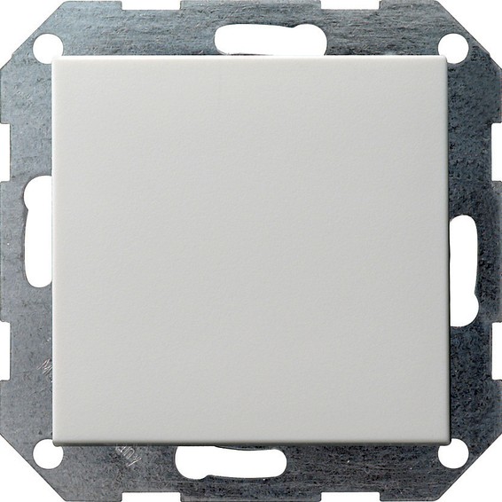 Переключатель 1-клавишный кнопочный перекрестный Gira SYSTEM 55, скрытый монтаж, белый глянцевый, 012703, G012703