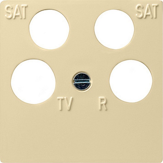 Накладка на розетку телевизионную Gira SYSTEM 55, кремовый глянцевый, 025901, G025901