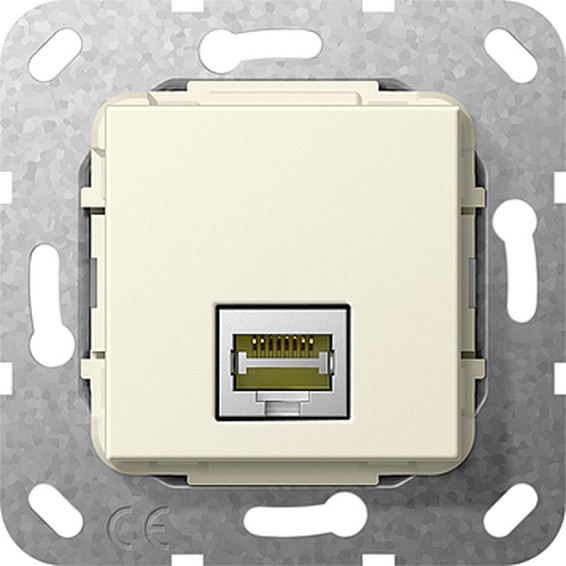 Розетка телефонная RJ45 Cat.3+LSA Plus Gira SYSTEM 55, бежевый, 569601, G569601