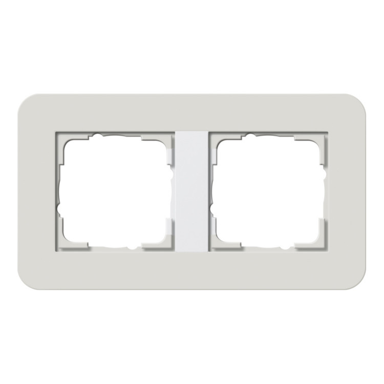 Рамка 2 поста Gira E3, светло-серый, 0212411, G0212411