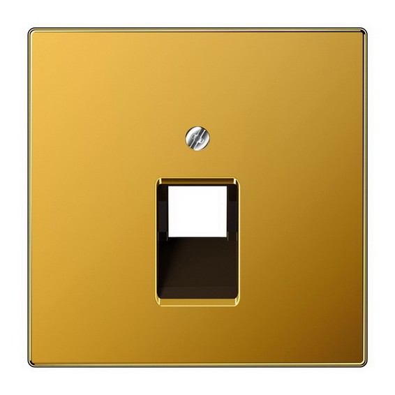 Накладка на розетку информационную JUNG LS METAL, золотой, LS969-1UAGGO