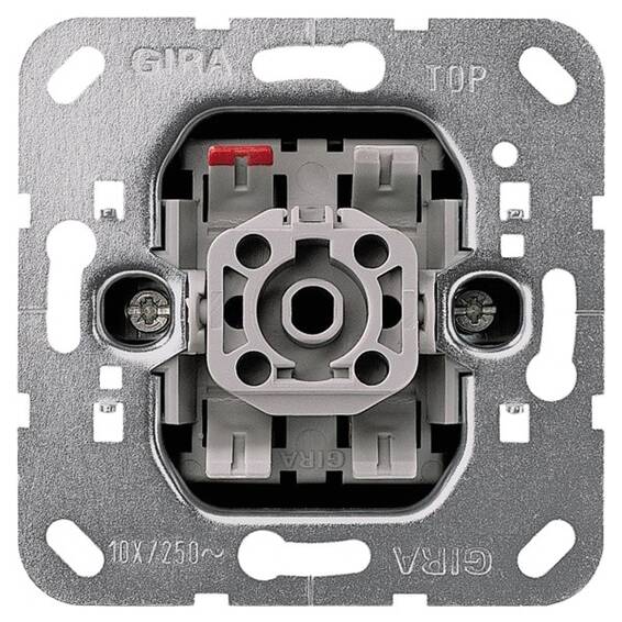 Механизм выключателя 1-клавишного кнопочного Gira коллекции Gira, скрытый монтаж, 015100, G015100