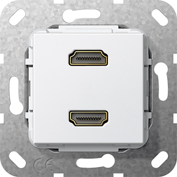 Розетка HDMI Gira SYSTEM 55, белый, 567203, G567203
