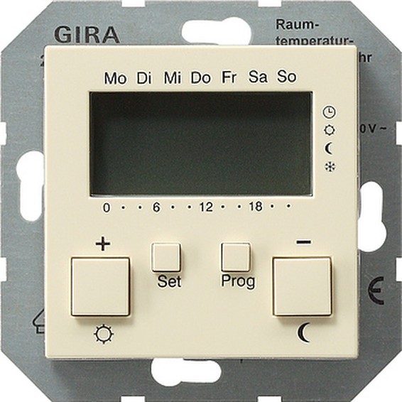 Термостат комнатный Gira SYSTEM 55, кремовый глянцевый, 237001, G237001