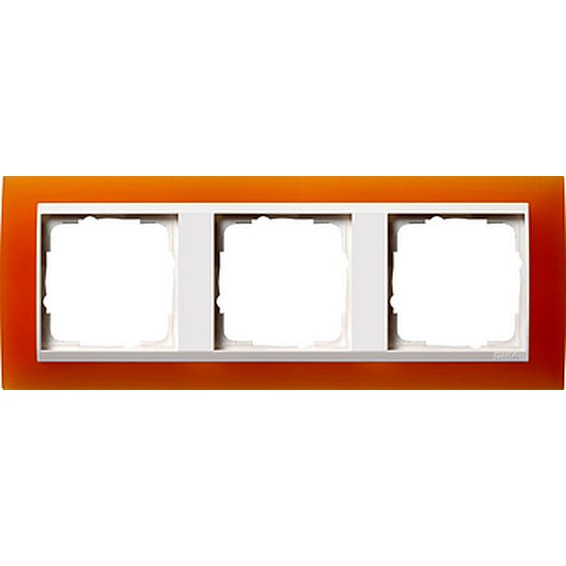 Рамка 3 поста Gira EVENT, полупрозрачный оранжевый матовый, 0213397, G0213397