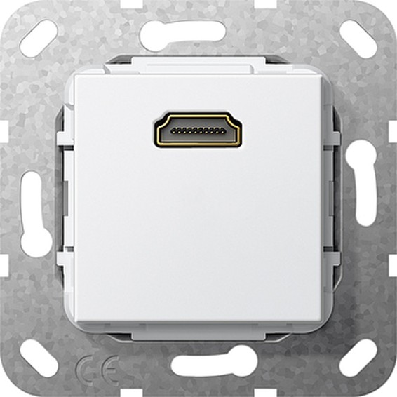 Розетка HDMI Gira SYSTEM 55, белый, 567003, G567003