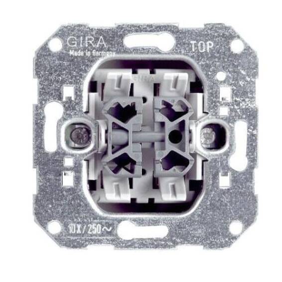 Механизм выключателя 2-клавишного кнопочного Gira коллекции Gira, скрытый монтаж, 014700, G014700