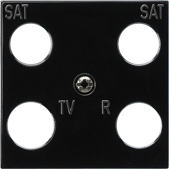 Накладка на розетку телевизионную Gira SYSTEM 55, черный, 025810, G025810