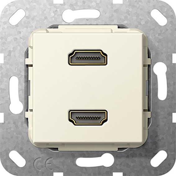Розетка HDMI Gira SYSTEM 55, бежевый, 567101, G567101