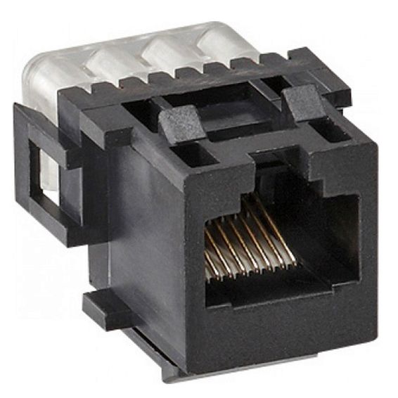 Розетка компьютерная RJ45 Cat.5 Gira, черный, 004500, G004500