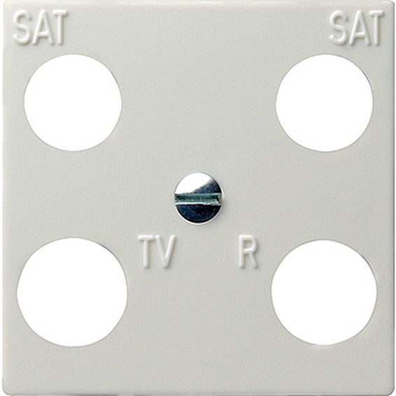 Накладка на розетку телевизионную Gira SYSTEM 55, белый глянцевый, 025803, G025803