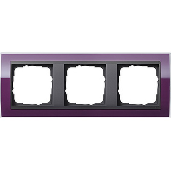 Рамка 3 поста Gira EVENT CLEAR, темно-фиолетовый глянцевый, 0213758, G0213758
